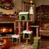 BABYYER Christmas Cat Tree with Condos, Multi-Level Cat Tower with Scratching Posts, Cat House Furniture with Snow Roof, Playground for Indoor Cats - 4 of 4