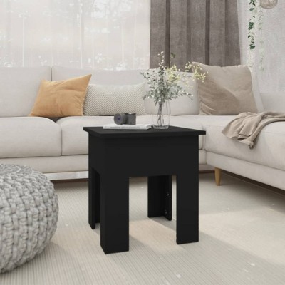 vidaXL Coffee Table Black Engineered wood 15.7 x 15.7 x 16.5 in Tough
