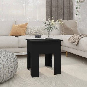vidaXL Coffee Table Black Engineered wood 15.7 x 15.7 x 16.5 in Tough - 1 of 4