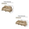 Mid-Century Sectional Sofa, 3-Seat Sofa and 2-Seat Loveseat with Flared Arms with Removable Skirt, Chenille Sofa with Cushion-Coolbibila - 4 of 4