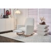 Modern Rocking Chair with Adjustable Footrest & Side Pocket, Comfy Teddy Fabric Recliner for Nursery & Living Room-3irtyhousy - 3 of 4