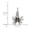Black Bow Jewelry Sterling Silver Small 3D Antiqued Spider Pendant - 4 of 4