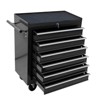 6-Drawer Tool Chest Organizer with Locking Wheels – Black Rolling Storage Cabinet for Garage, Workshop, or Warehouse - 4 of 4