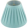 Springcrest Set of 2 Pleat Empire Lamp Shades Turquoise Blue Medium 7" Top x 14" Bottom x 11" High Spider Harp and Finial Fitting - 4 of 4