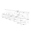 Aukfa Oversized 4 Seater Loveseat Sofa ,Chenille Comfy Cloud Couch with 2 Lumbar Pillows 2 Throw Pillows for Living Room,Gray - 3 of 4