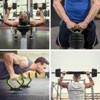 Adjustable Dumbbell and Kettlebell Set, 4 in 1, 66lbs /88lbs Weight Used as Kettlebells, Barbell, Push up Stand for Home Gym, Green and Black - 3 of 4