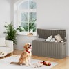 FURNIinspire Deck Boxes, Outside Storage Box Container with Handle for Patio Furniure, Garden Tools, Pool Supplies, Brown, 46.26"*18.7"*23.23" - 2 of 4