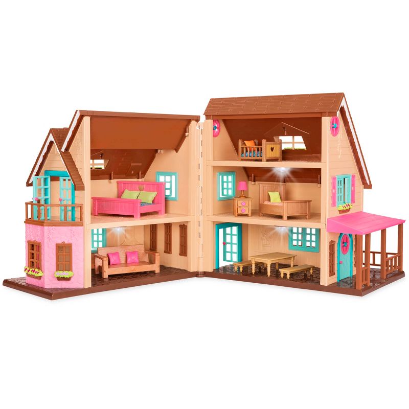 Li&#39;l Woodzeez Toy House with Furniture 20pc - Honeysuckle Hillside Cottage, 1 of 18