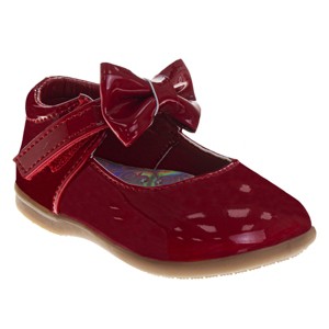 Josmo Baby Girls' Mary Jane Flats with Bow Detail: Non-Slip Sole Wedding Flower Girls' Shoes (Infants/Toddler Sizes) - 1 of 4