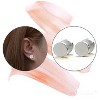 Maya's Grace Round Barbell Dumbbell Flat Back Disc Stud Earrings Unisex - 2 of 4