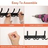LunaLulinlk Coat Rack Wall Mount, 2 Pack Coat Hooks Wall Mounted with 5 Tri Hooks, 16 Inch Heavy Duty Coat Rack to Hang Coats, Hat and Towel (Black) - 4 of 4