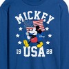 Men's - Disney - Mickey Waving Flag USA Long Sleeve Graphic T-Shirt - 2 of 4