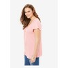 Roaman's Women's Plus Size Flutter-Sleeve Sweetheart Ultimate Tee - image 4 of 4