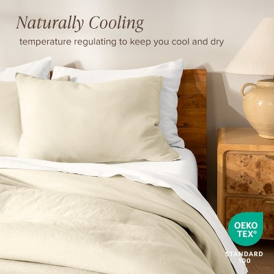 Bare Home Linen Duvet Cover and Sham Set - Thumbnail 2