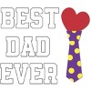 Women's Design By Humans Best Dad Ever Heart Tie By sukhendu12 Racerback Tank Top - 2 of 2