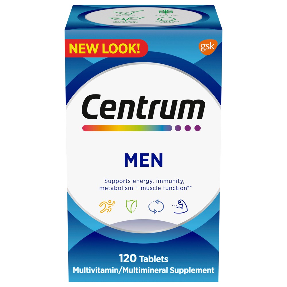 Photos - Vitamins & Minerals Centrum Men Multivitamin / Multimineral Dietary Supplement Tablets - 120ct 