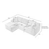 103" Modular Corduroy L-Shaped Sectional Sofa, Deep Seat - 4 of 4
