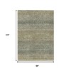 Fern Green And Gray Geometric Washable Indoor Outdoor Area Rug - 3 of 4