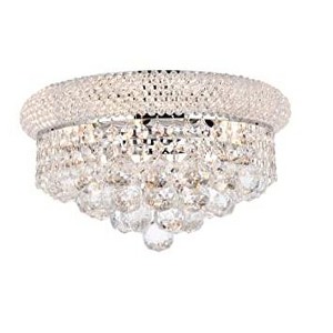 Elegant Lighting Primo 6 light Chrome Flush Mount Clear Royal Cut Crystal - 1 of 4