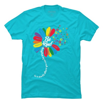 Adult Design By Humans You Can Be Anything Be Kind Flower Pride By HARGOOT-Shirt