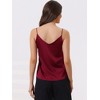 cheibear Women's Satin Cami Top Silky Strap Lounge Pajama Camisole 2025 - 3 of 4