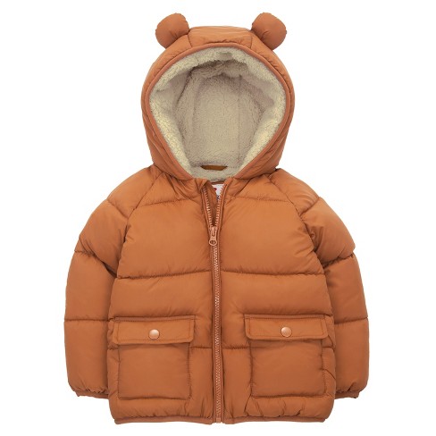 Rokka rolla Toddler Boys Borg Lined Puffer Coat Infant Jacket orange Size 12 18 Months Target