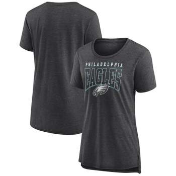 NFL Philadelphia Eagles Women's Champ Caliber Heather Short Sleeve Scoop Neck Triblend T-Shirt