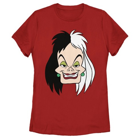  Disney 101 Dalmatians Cruella De Vil Half Portrait T-Shirt :  Clothing, Shoes & Jewelry