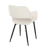 LumiSource Set of 2 Margarite PU Dining Chair Black Metal
 - 4 of 4