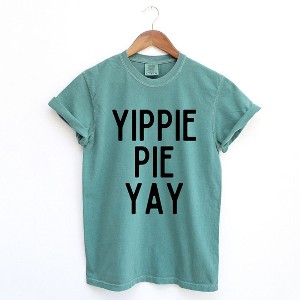 Simply Sage Market Women's Yippie Pie Yay Short Sleeve Garment Dyed Tee - 1 of 4