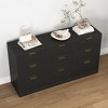 63'' Wooden 9-Drawer Dresser with Large Deep Drawers and Multi-purpose and Modern Design and Wavy Drawer Panels - 3 of 4