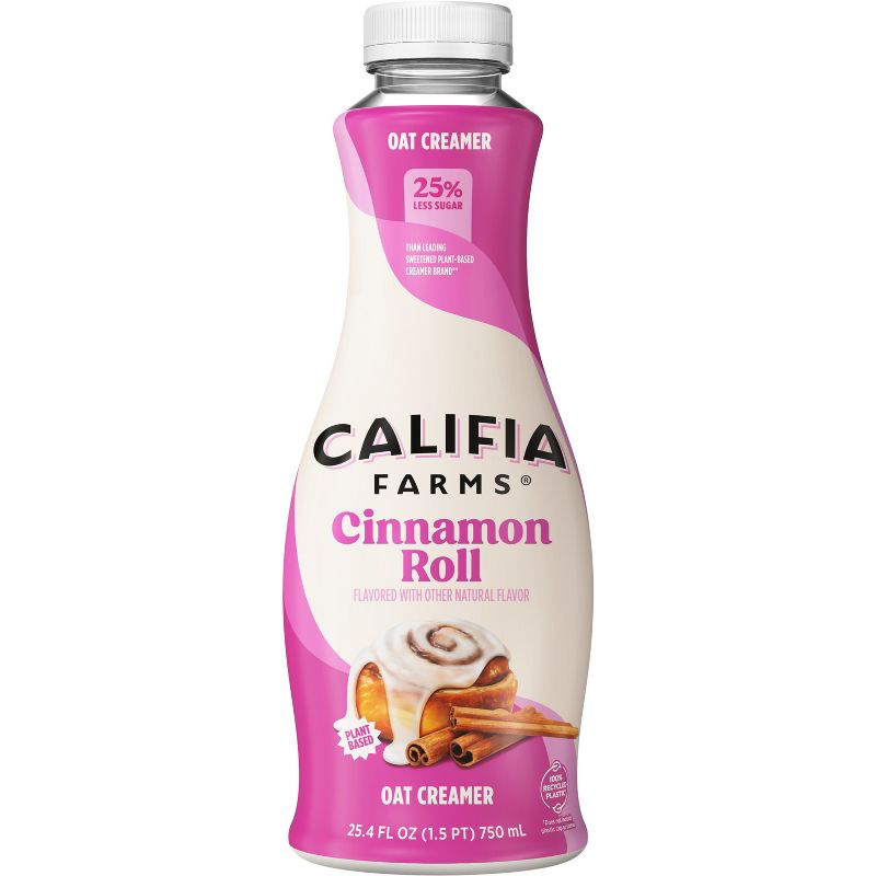 Califia Farms Cinnamon Roll Oat Milk Coffee Creamer - 25.4 fl oz, 1 of 14