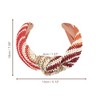 Unique Bargains Women's Bohemian Style Knotted Straw Rattan Sponge Headband Green Orange 2 Pcs - 4 of 4