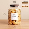 Two glass storage jars, suitable for storing flour, pasta, candy, coffee, cookies, etc. (70 fl oz/2000 ml) - 3 of 4