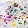 Juvale 6 Pack Organizer & Container Plastic Box with 15 Adjustable Grids for Craft Supplies and Jewelry Storage, Clear - 4 of 4