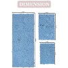 Bell Flower Collection Tufted Bath Rugs, Extra Soft and Absorbent, Non-Slip Bath Mats, Machine Washable Bathroom Mats, 3 Pcs Set with Runner, Sky Blue - 3 of 4