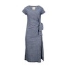 Hope & Henry Womens' Organic Cotton Short Sleeve Knit Tie Maxi Dress - 4 of 4