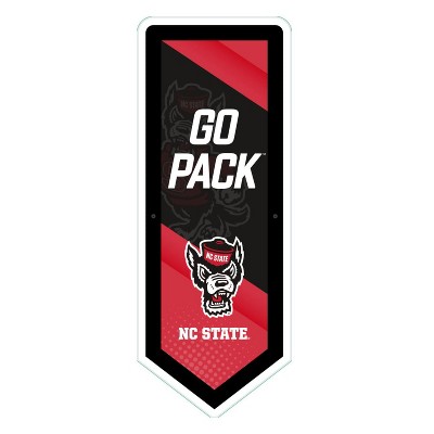 Evergreen Ultra-Thin Glazelight LED Wall Decor, Pennant, North Carolina State University- 9 x 23 Inches Made In USA