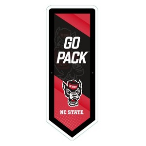 Evergreen Ultra-Thin Glazelight LED Wall Decor, Pennant, North Carolina State University- 9 x 23 Inches Made In USA - 1 of 4