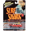 1959 Cadillac Ambulance Red w/White Top (Weathered) w/Surfboards on Roof "Surf Shark" 1/64 Diecast Model Car by Johnny Lightning - 3 of 3
