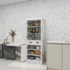 MAYEERTY White 71" Freestanding Kitchen Pantry, 4 Doors 1 Drawer 2 Adjustable Shelves for Storage - 3 of 4