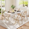 Tangkula Upholstered Dining Chair Set of 4 w/ Curved Backrest Rubber Wood Frame - 2 of 4