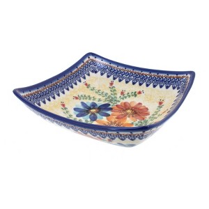 Blue Rose Polish Pottery 161 Vena Square Serving Dish - 1 of 1