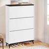 Shoe Cabinet, 31.5" W x 47" H Shoe Storage Cabinet with 3 Flip Drawers-6 Layer Adjustable Storage Shelf, Freestanding Shoes Organizer with Legs - 4 of 4
