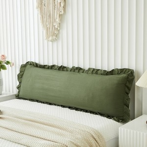 Ruffled Pillow Shams & Body Pillow Cover – Soft Wrinkle Resistant Bedding Collection Envelope Closure - 1 of 4