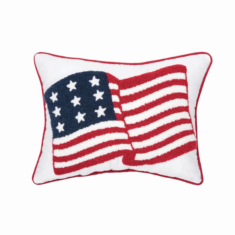 C&F Home 12" x 16" American Flag  4th of July Patriotic Rectangle Medium Throw Pillow, 1 of 4