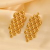 Mesh Drop Earrings for Women by Ginger Lyne Gold Stainless Steel Solid Non-Flexible Stud - 2 of 4