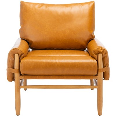 Oslo Mid Century Arm Chair - Caramel/Natural - Safavieh
