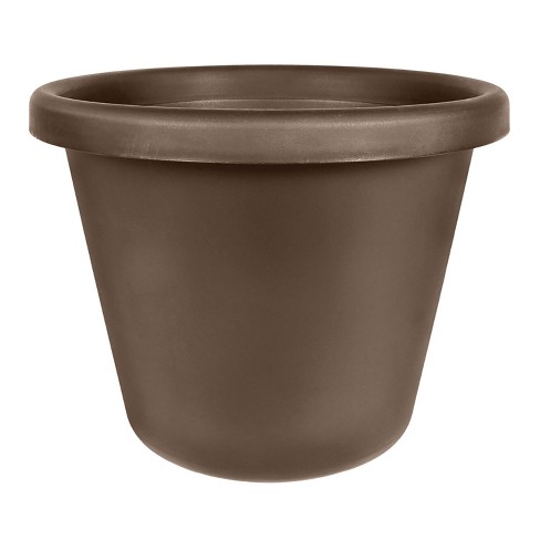 3 ½ ” round squatty plastic brown flower pots set of 25 free shipping 