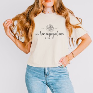 In Her Engaged Era - Womens Boxy Crop Top - 1 of 4